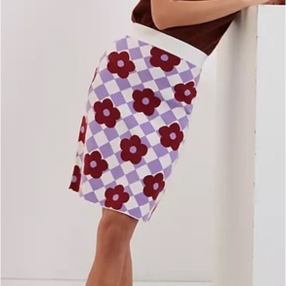 NWT ANTHROPOLOGIE MAEVE KNIT MINI SKIRT (M) - Picture 4 of 14